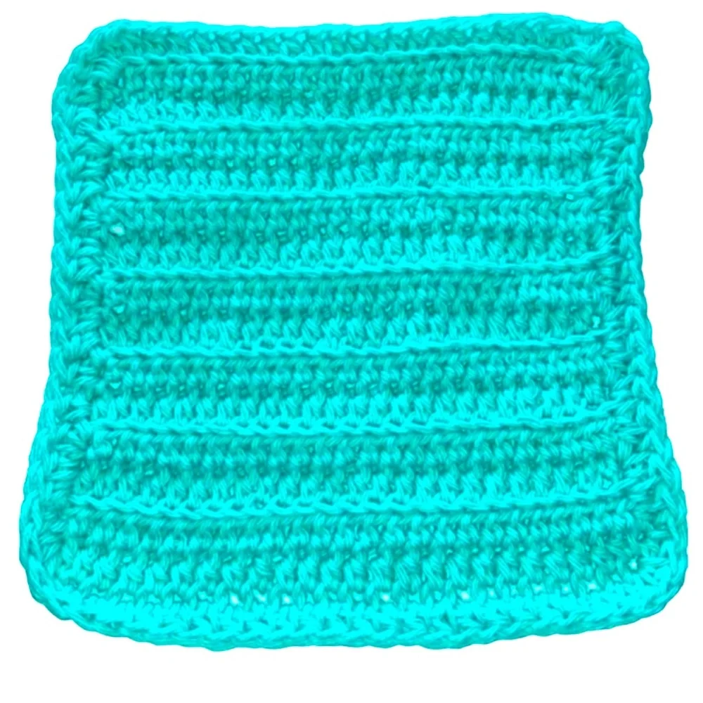 Hand Crafted Colorful Crocheted 100% Cotton All Purpose Dish or Wash Cloths